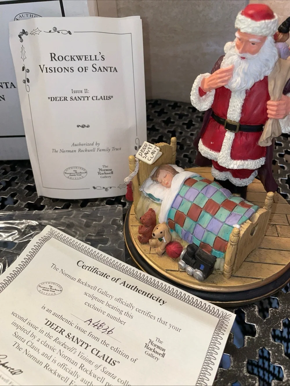 1995 Norman Rockwell Visions Of Santa Collection “Deer Santy Claus